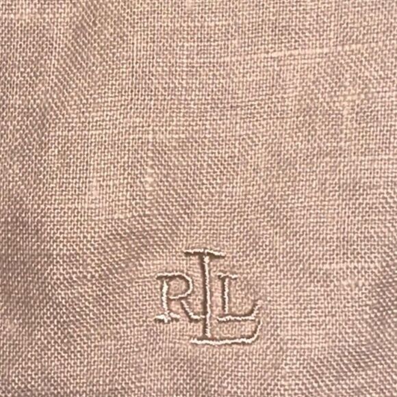 Lauren Ralph Lauren 100% Linen Roll Tab Sleeve Button Up Shirt - Picture 4 of 5